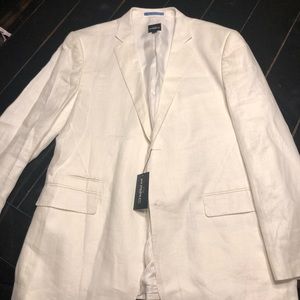 Men’s white linen sport coat